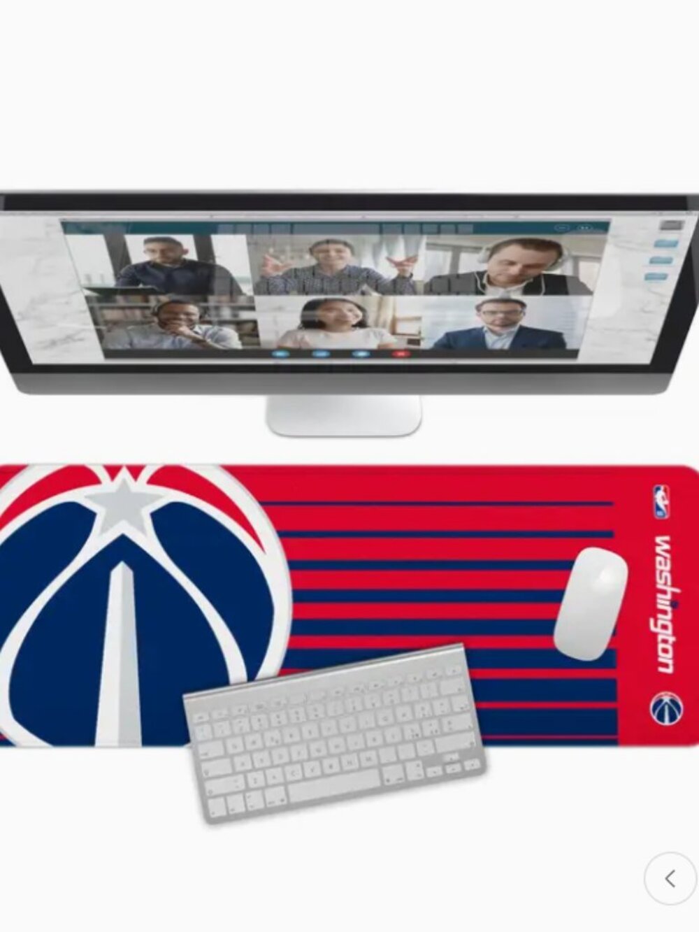 Washington Wizards NBA Desk Mat Soft Fabric 31.5" x 12" water resistant non slip